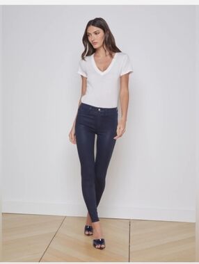 L'AGENCE Navy Marguerite High Rise Skinny Jean